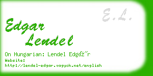 edgar lendel business card